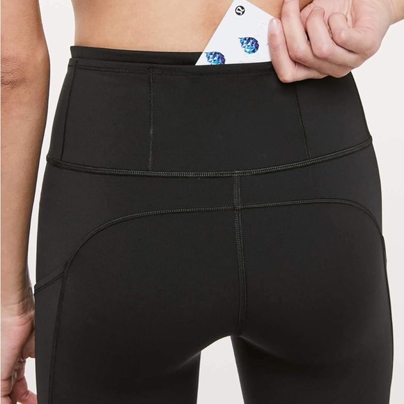 Lululemon Fast & Free Crop II *Nulux 19" BLACK Size 6 - Picture 12 of 14